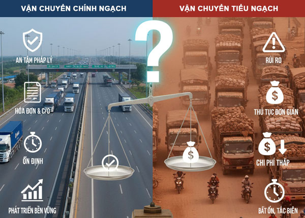 Nên chọn vận chuyển chính ngạch hay tiểu ngạch