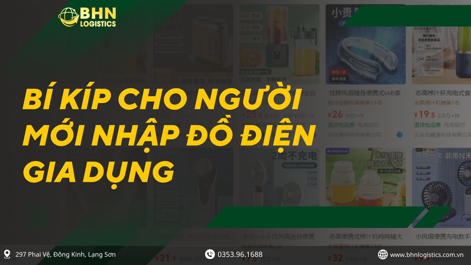 Bí kíp nhập đồ điện gia dụng Trung Quốc chính ngạch