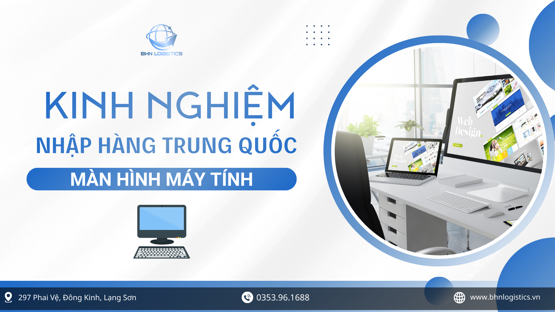 Nhập hàng Trung Quốc chính ngạch màn hình máy tính giúp kinh doanh minh bạch và ổn định lâu dài