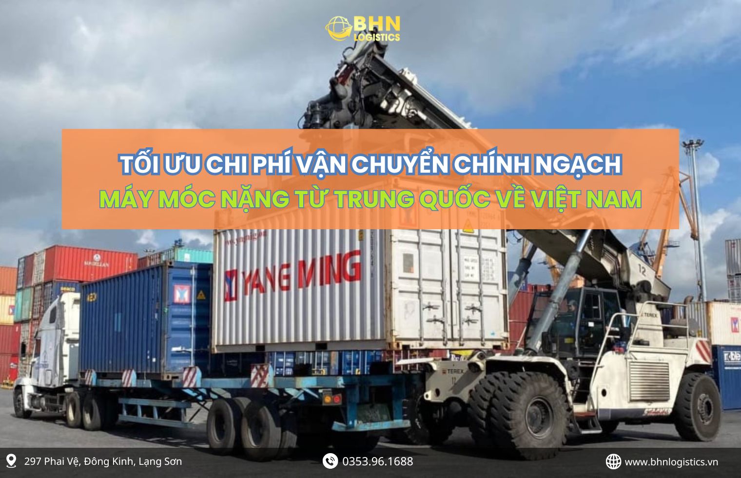 Vận chuyển chính ngạch máy móc nặng tuyến Trung – Việt