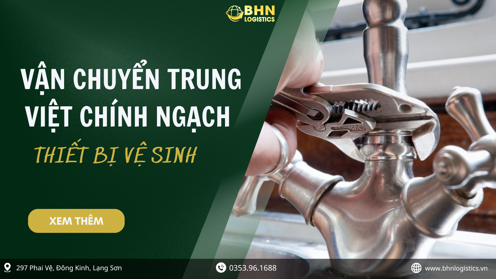 Vận chuyển chính ngạch thiết bị vệ sinh từ Trung Quốc