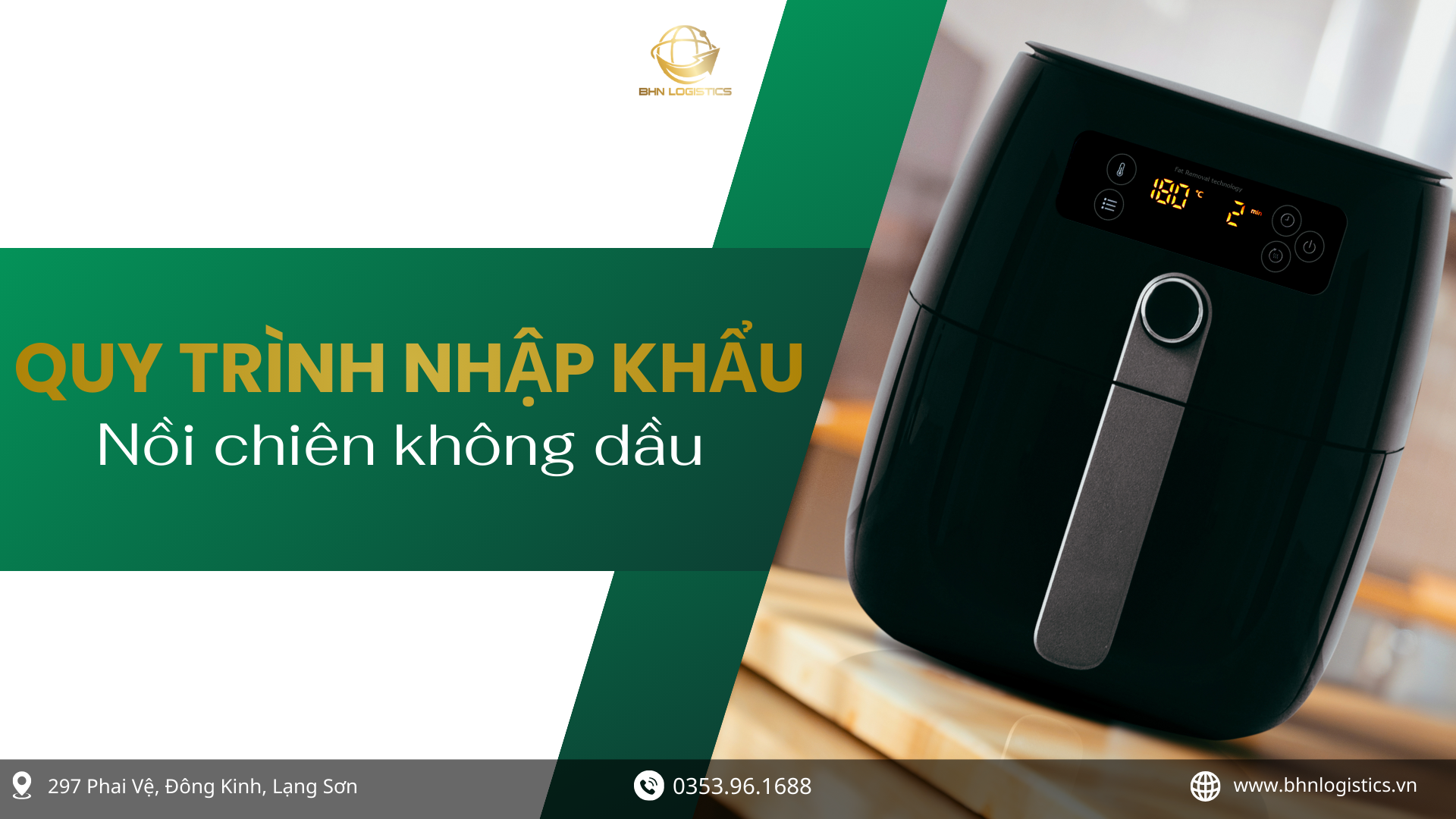 Nhập hàng Trung Quốc chính ngạch nồi chiên không dầu