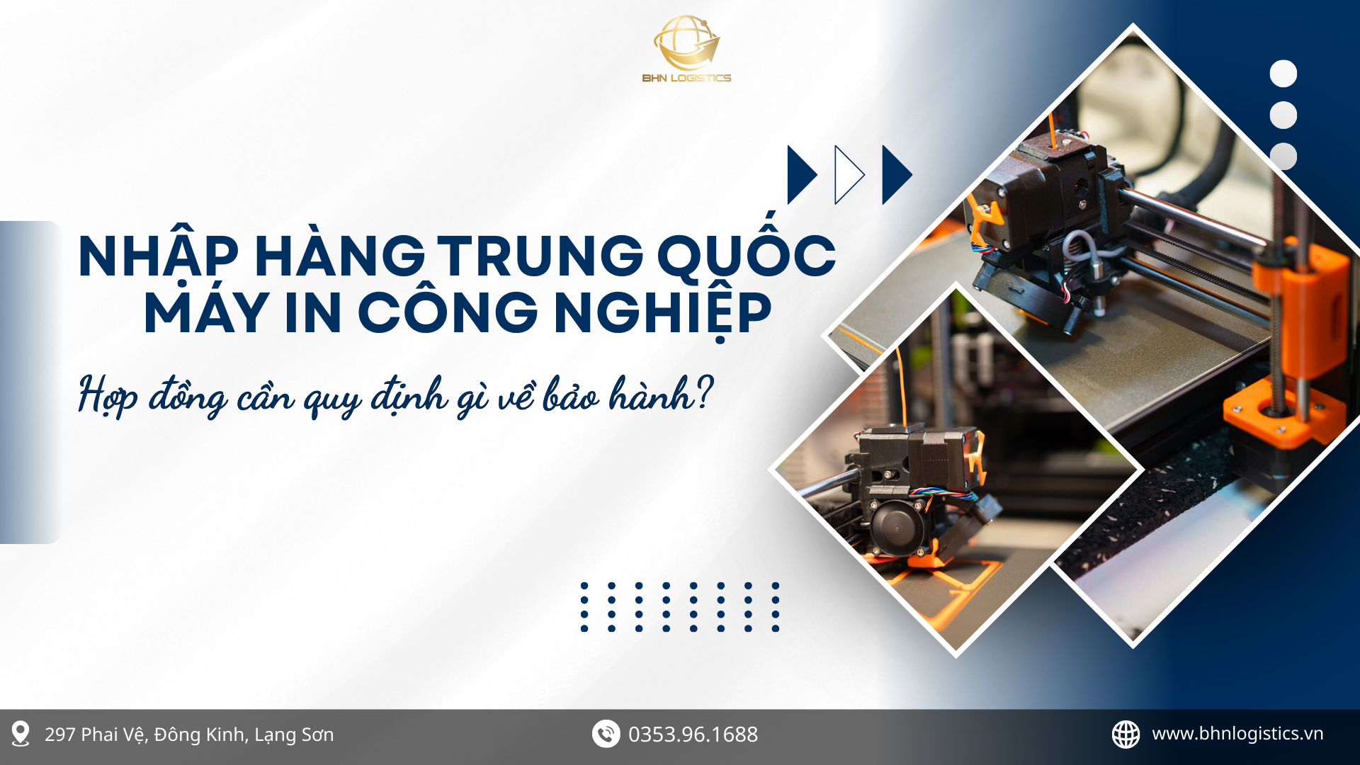 Nhập hàng Trung Quốc máy in công nghiệp cần hợp đồng bảo hành rõ ràng