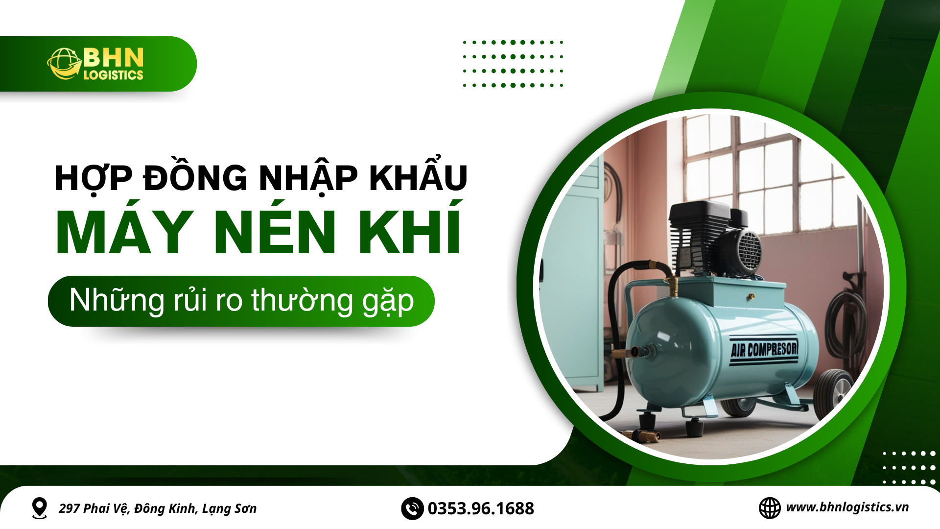 Nhập hàng Trung Quốc máy nén khí cần hợp đồng rõ ràng