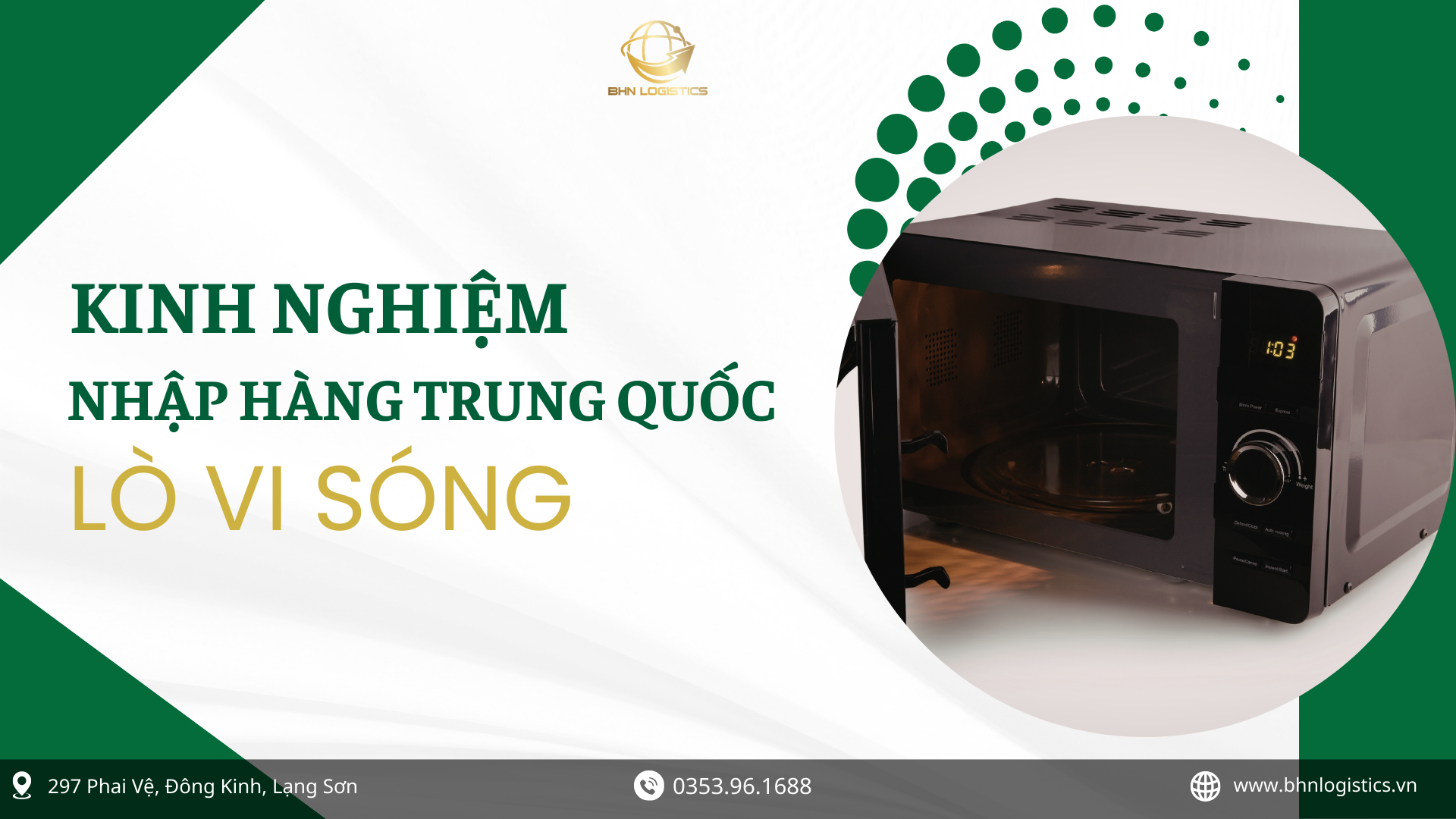 Nhập hàng Trung Quốc chính ngạch lò vi sóng phục vụ kinh doanh