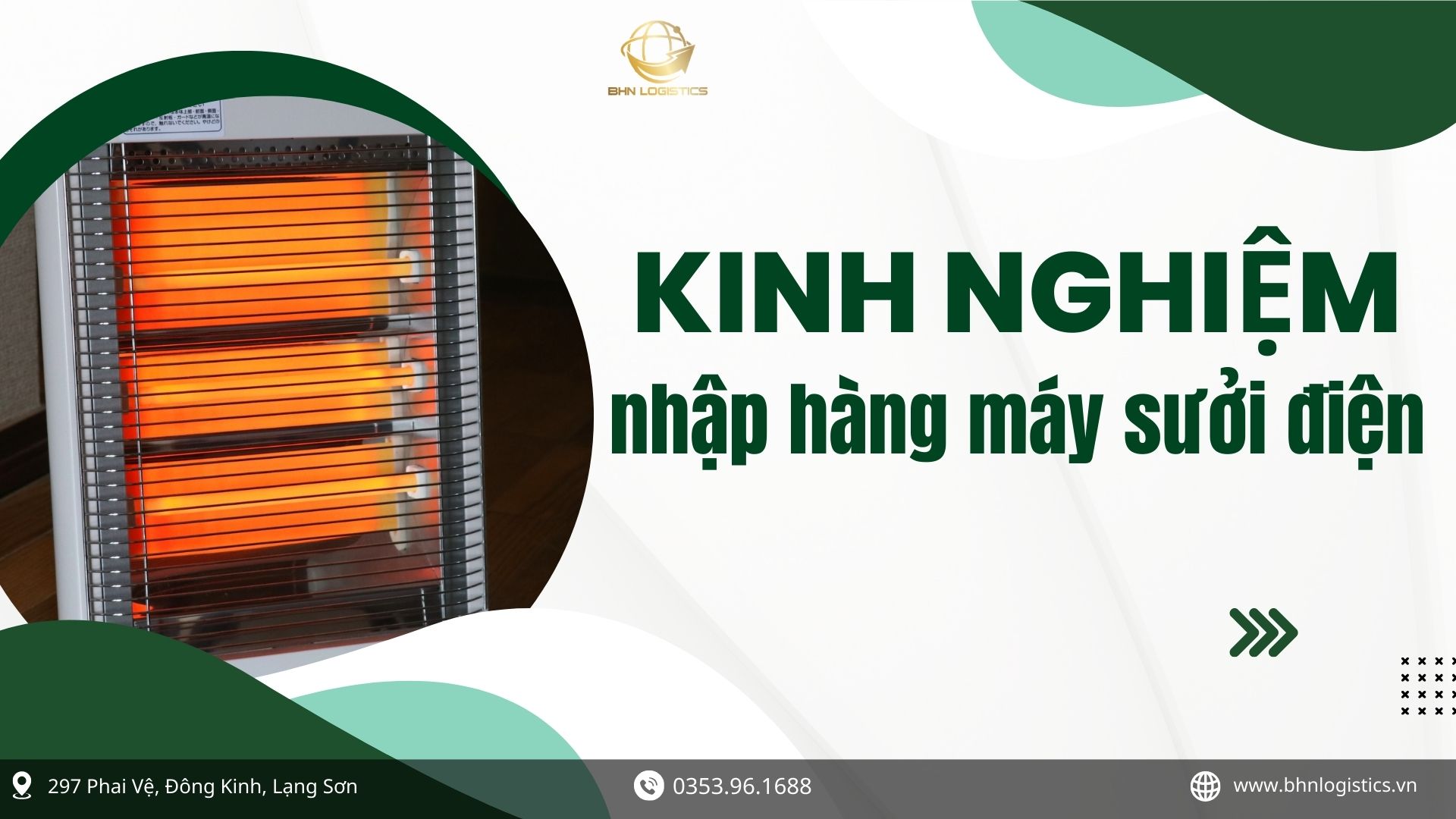 Nhập hàng Trung Quốc chính ngạch máy sưởi điện phục vụ kinh doanh