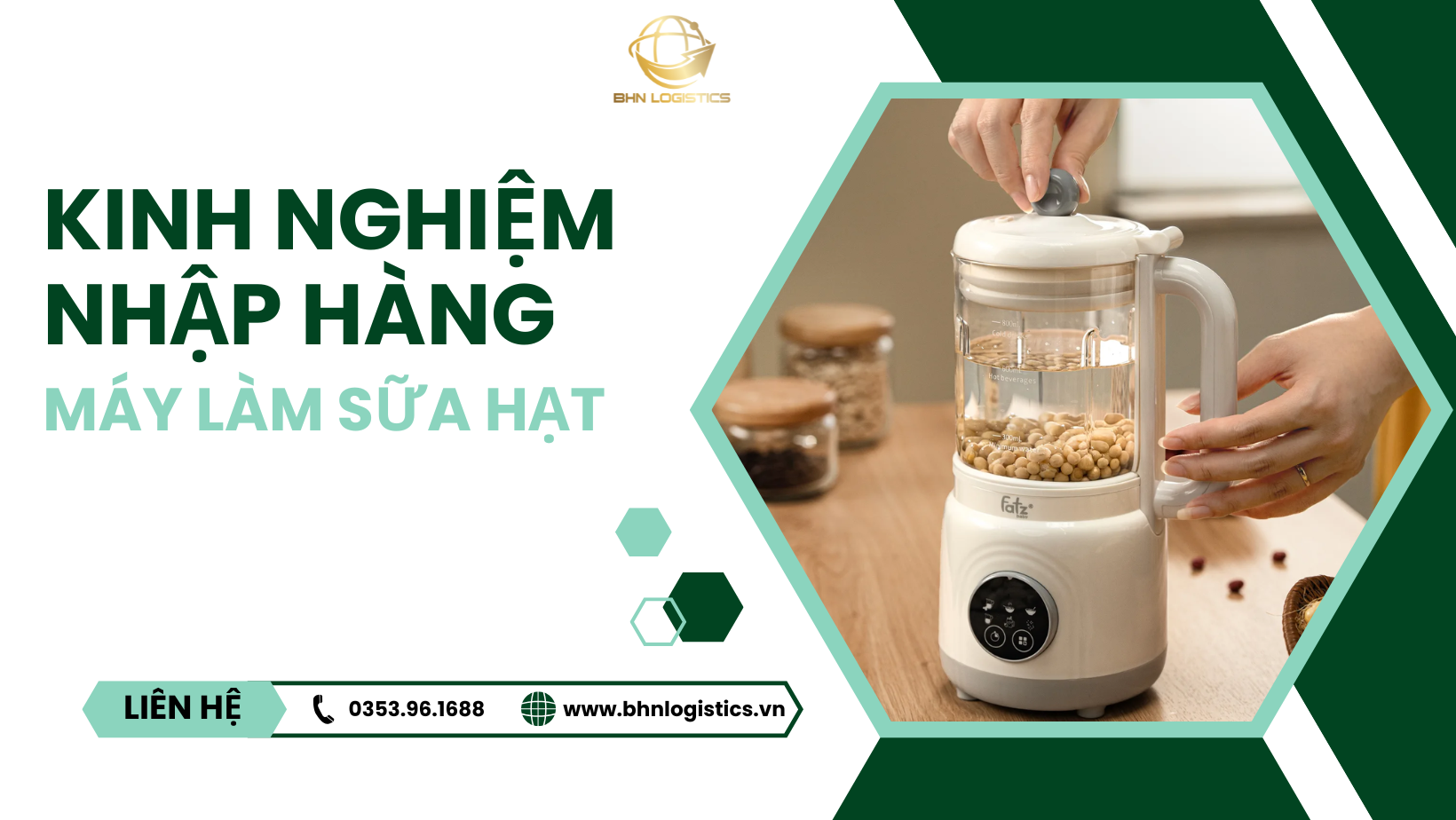 Nhập hàng Trung Quốc máy làm sữa hạt chính ngạch phục vụ kinh doanh