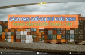 Hạn chế phát sinh khi vận chuyển Trung Việt