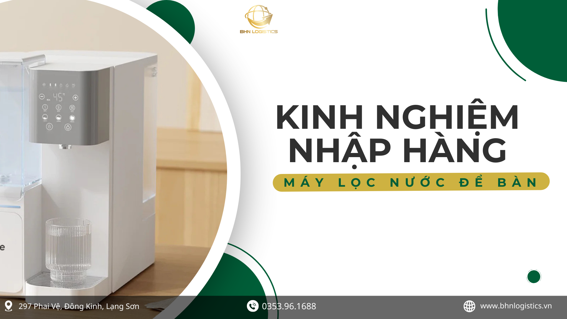 Nhập hàng Trung Quốc máy lọc nước để bàn chính ngạch với nhiều mẫu mã