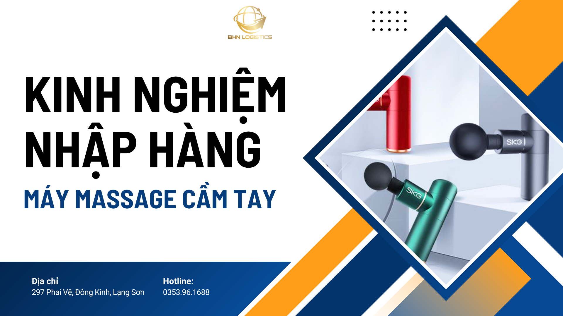 Nhập hàng Trung Quốc máy massage cầm tay chính ngạch đa dạng mẫu mã