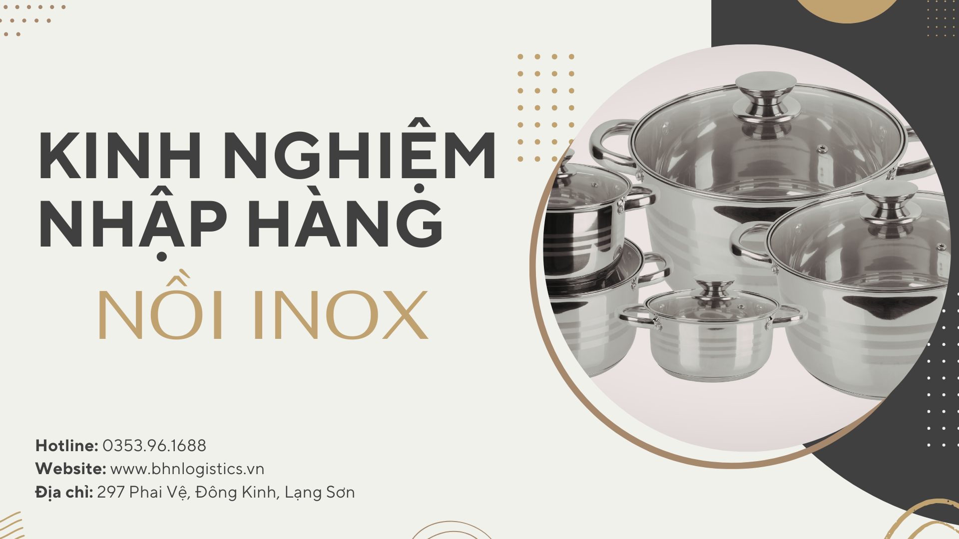 Nhập hàng Trung Quốc nồi inox chính ngạch