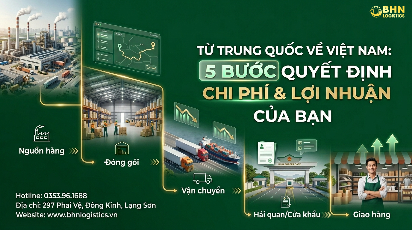 Nhập hàng Trung Việt chính ngạch từ nguồn nội địa Trung