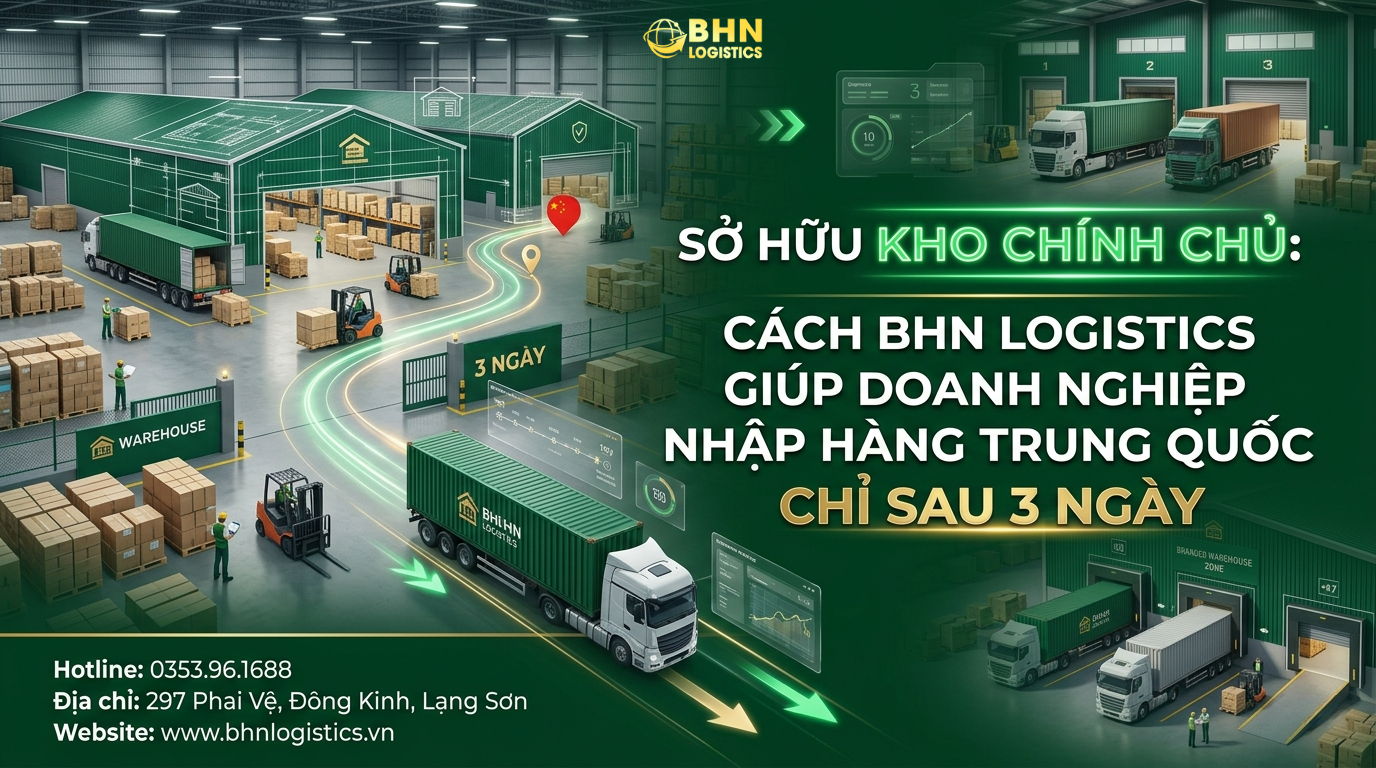 Kho chính chủ giúp nhập hàng Trung Quốc chính ngạch nhanh hơn