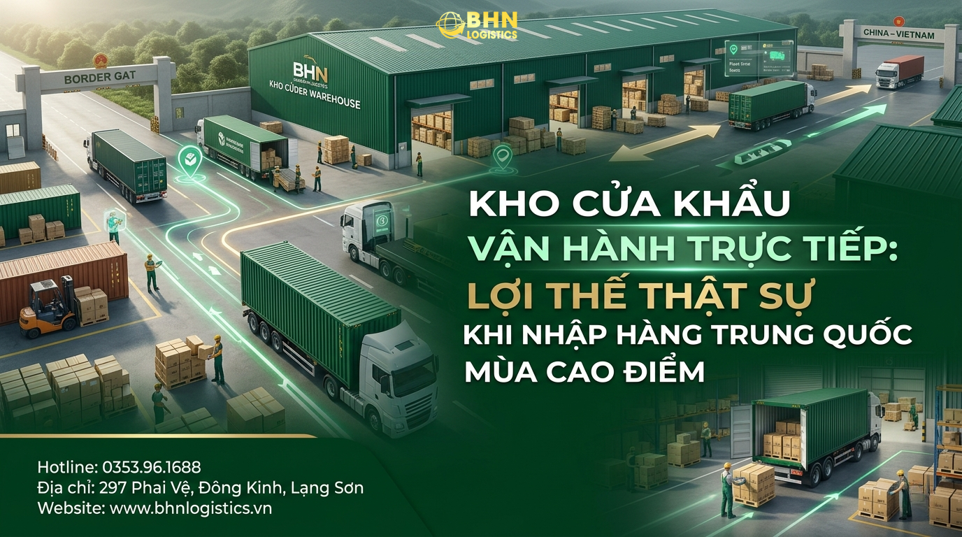 Kho chính chủ giúp nhập hàng Trung Việt chính ngạch hiệu quả