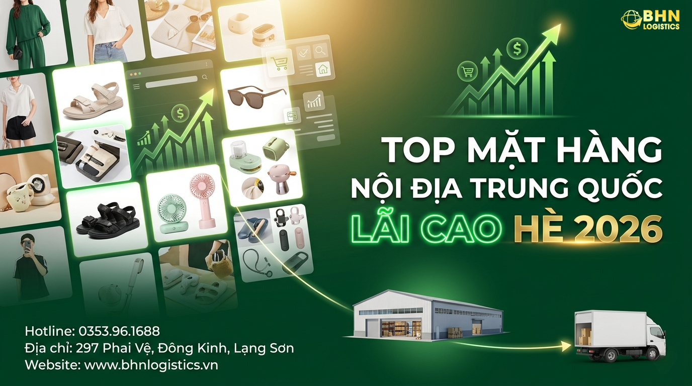 Nhập hàng Trung Việt chính ngạch thời trang nội địa Trung