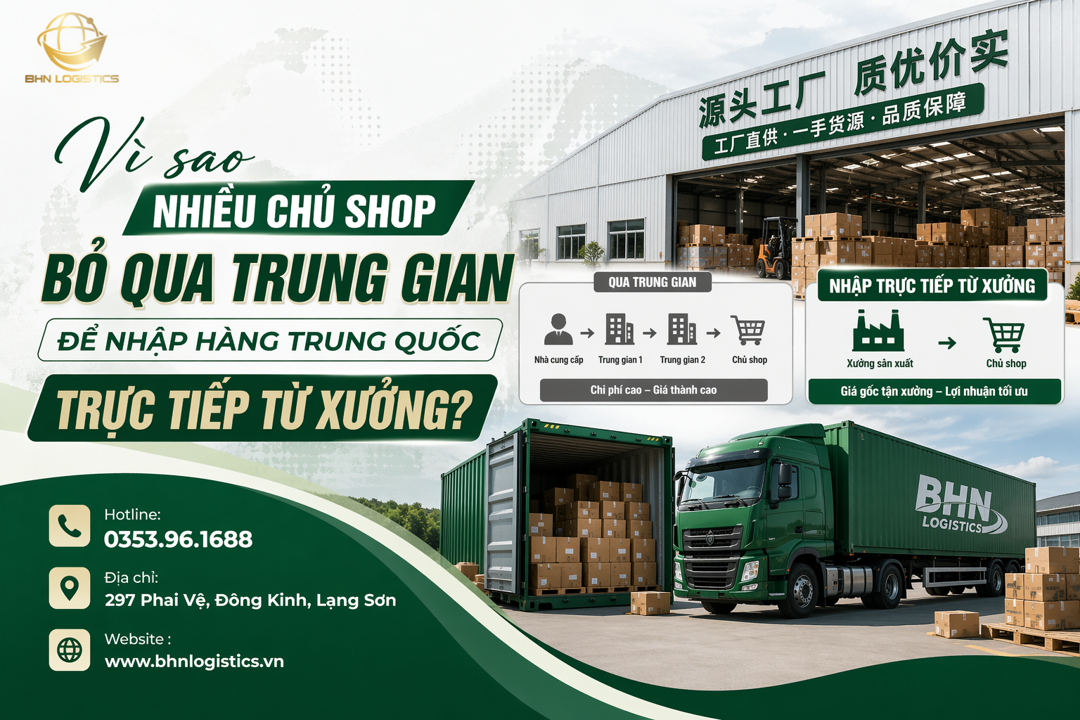 Nhập hàng Trung Quốc trực tiếp từ xưởng