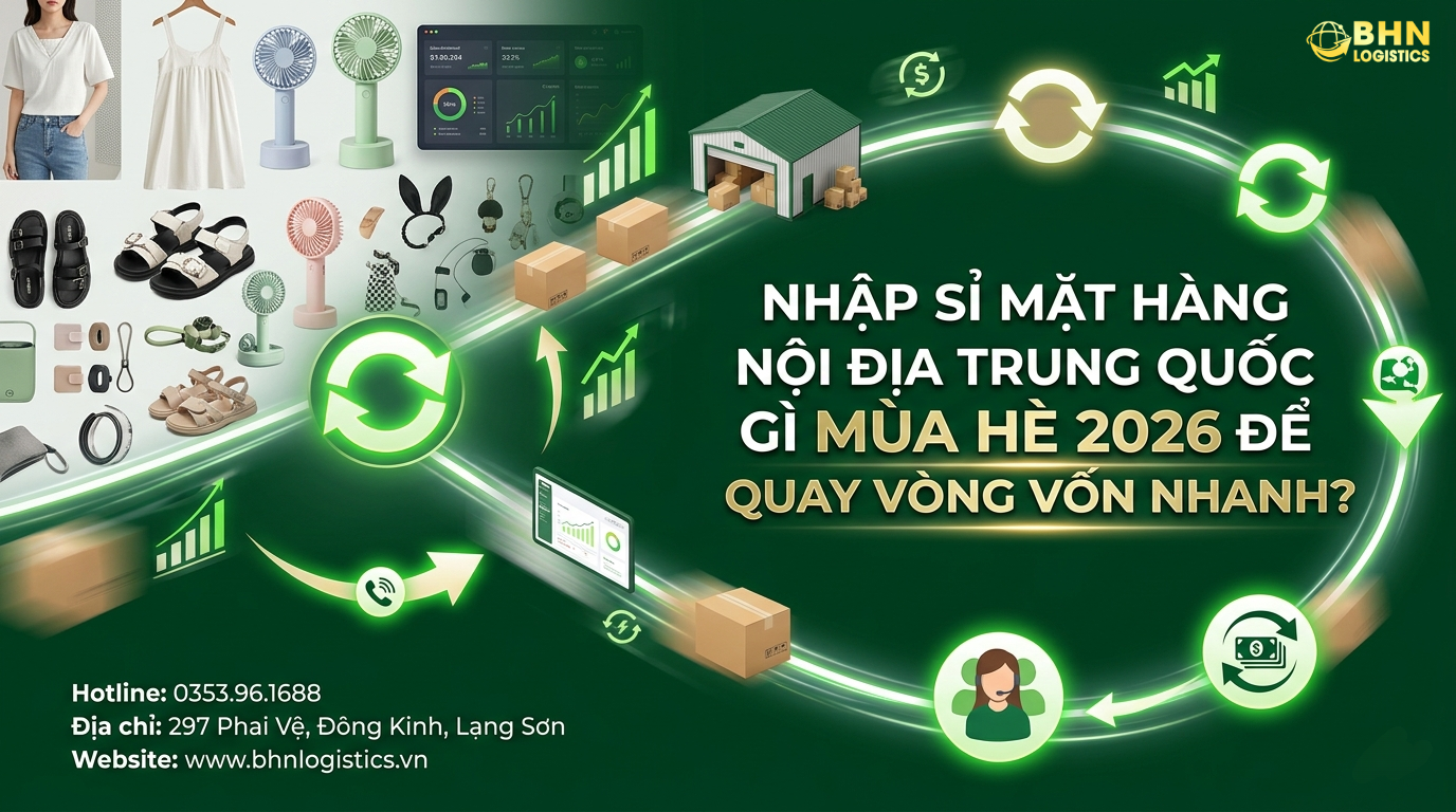 Nhập hàng Trung Việt chính ngạch thời trang nội địa Trung