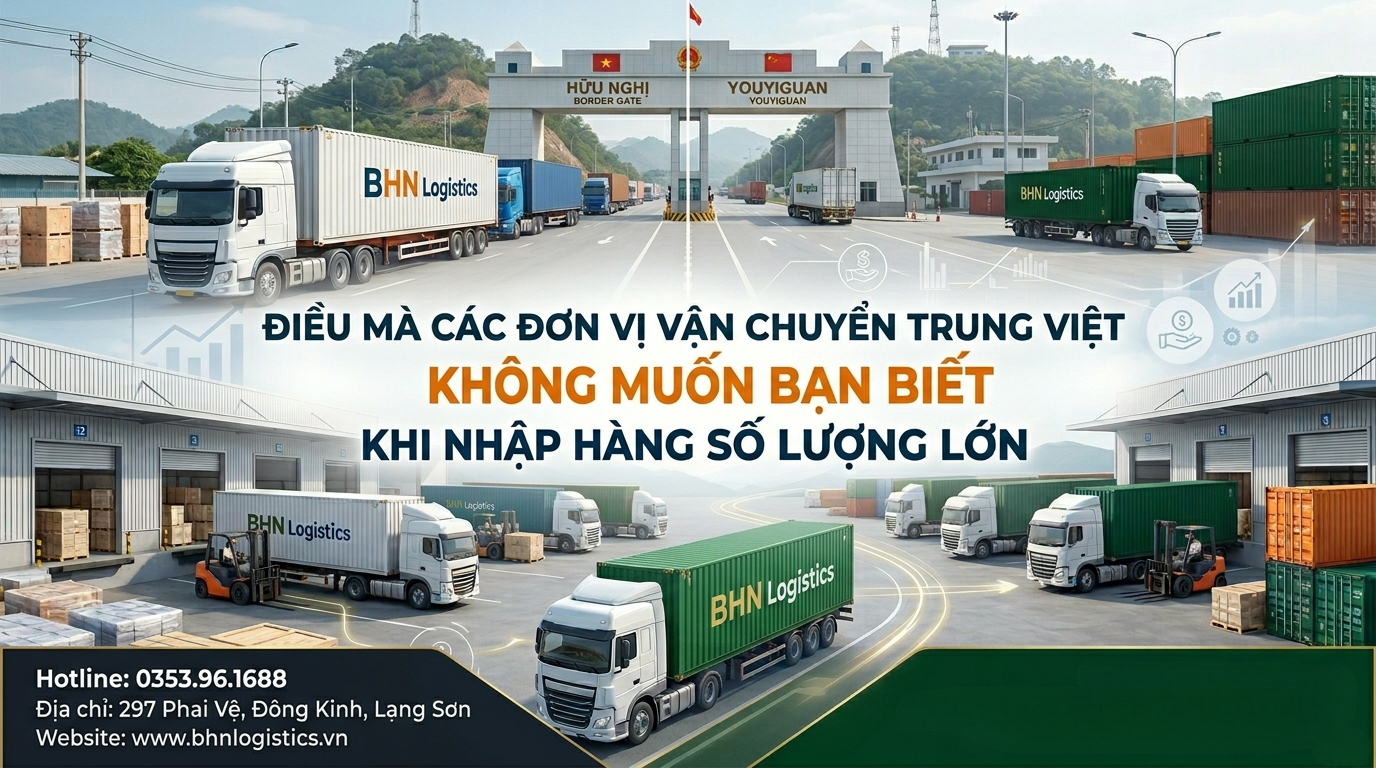 Vận chuyển Trung Việt chính ngạch giúp tối ưu chi phí hàng lớn