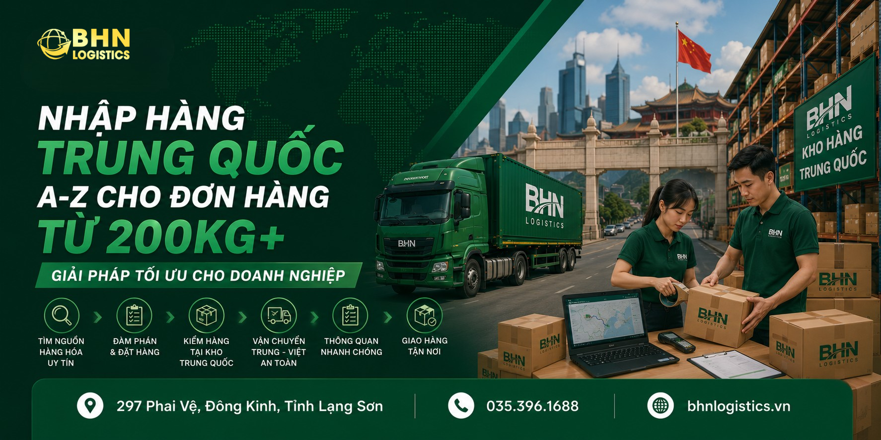 Nhập hàng Trung Quốc đơn hàng 200kg+