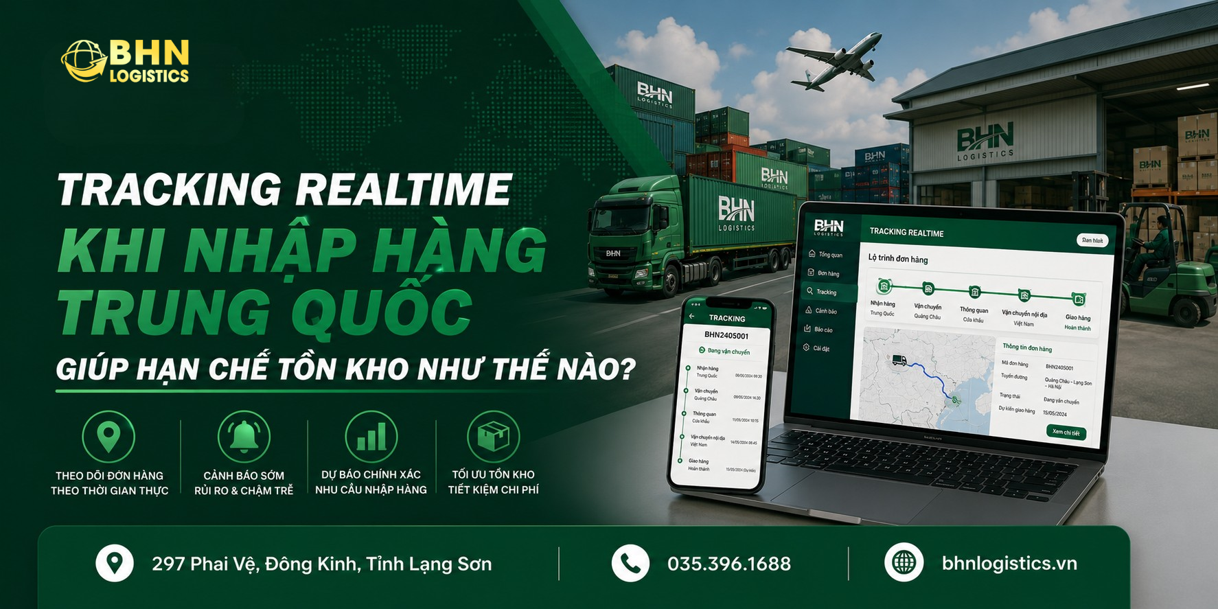 Tracking realtime khi nhập hàng Trung Quốc