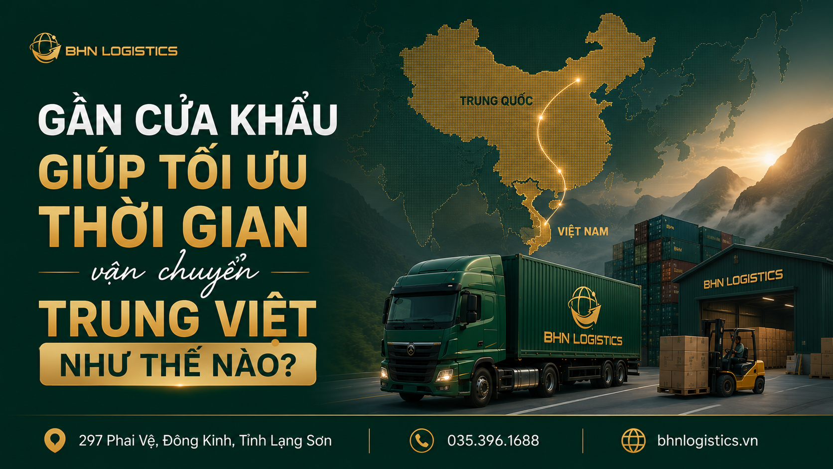 Vận chuyển Trung Việt gần cửa khẩu giúp tối ưu thời gian giao hàng