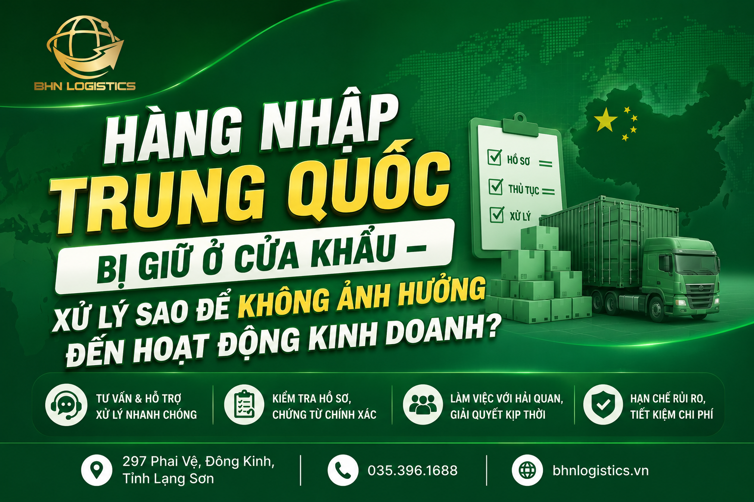 Hàng nhập hàng Trung Quốc bị giữ ở cửa khẩu cần xử lý thế nào