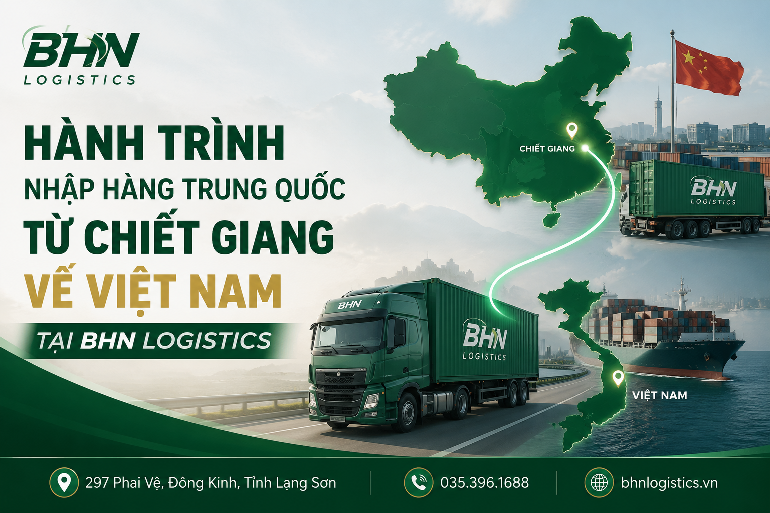 Nhập hàng Trung Quốc từ kho Chiết Giang tại BHN Logistics