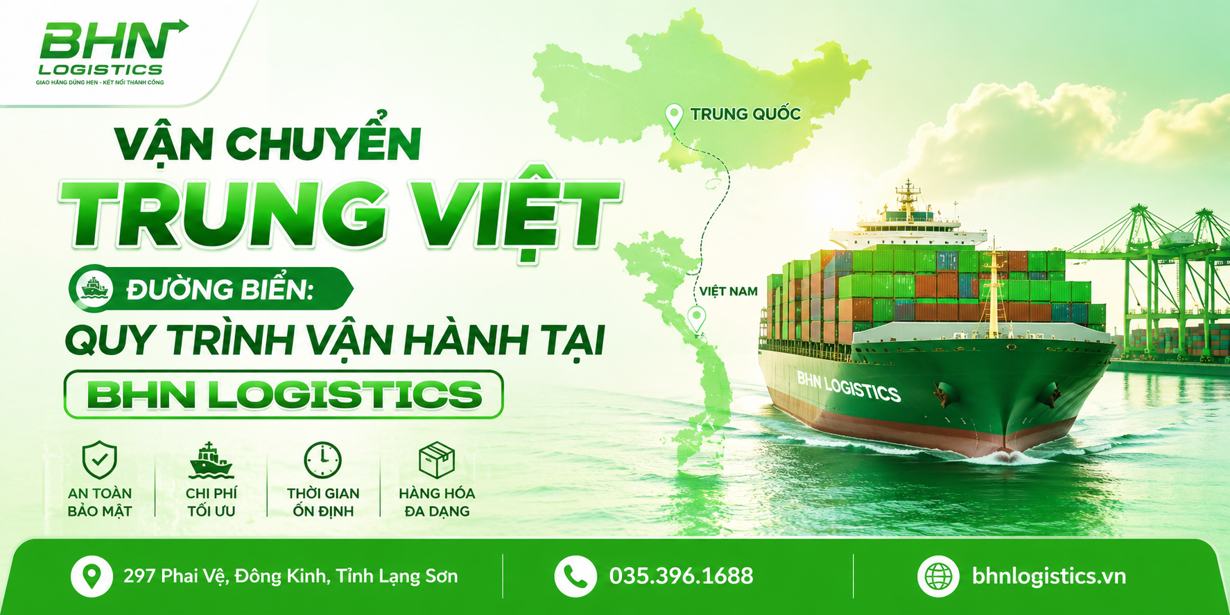 Quy trình vận chuyển Trung Việt đường biển tại BHN Logistics