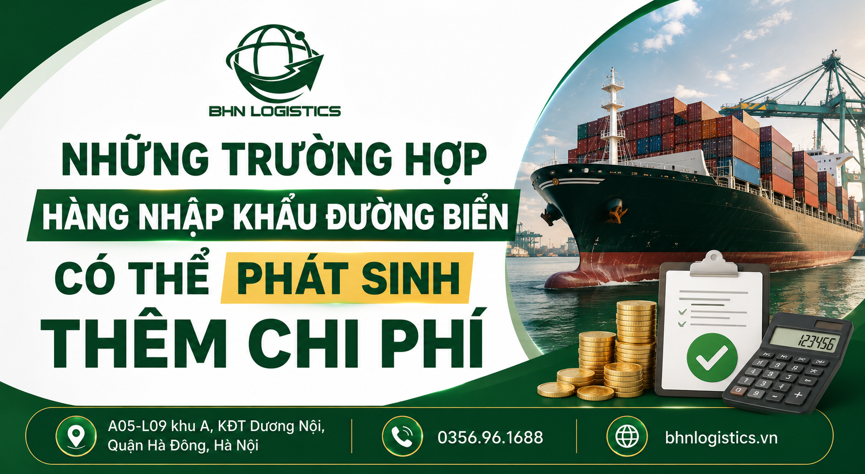 Những trường hợp vận chuyển Trung Việt đường biển có thể phát sinh thêm chi phí.
