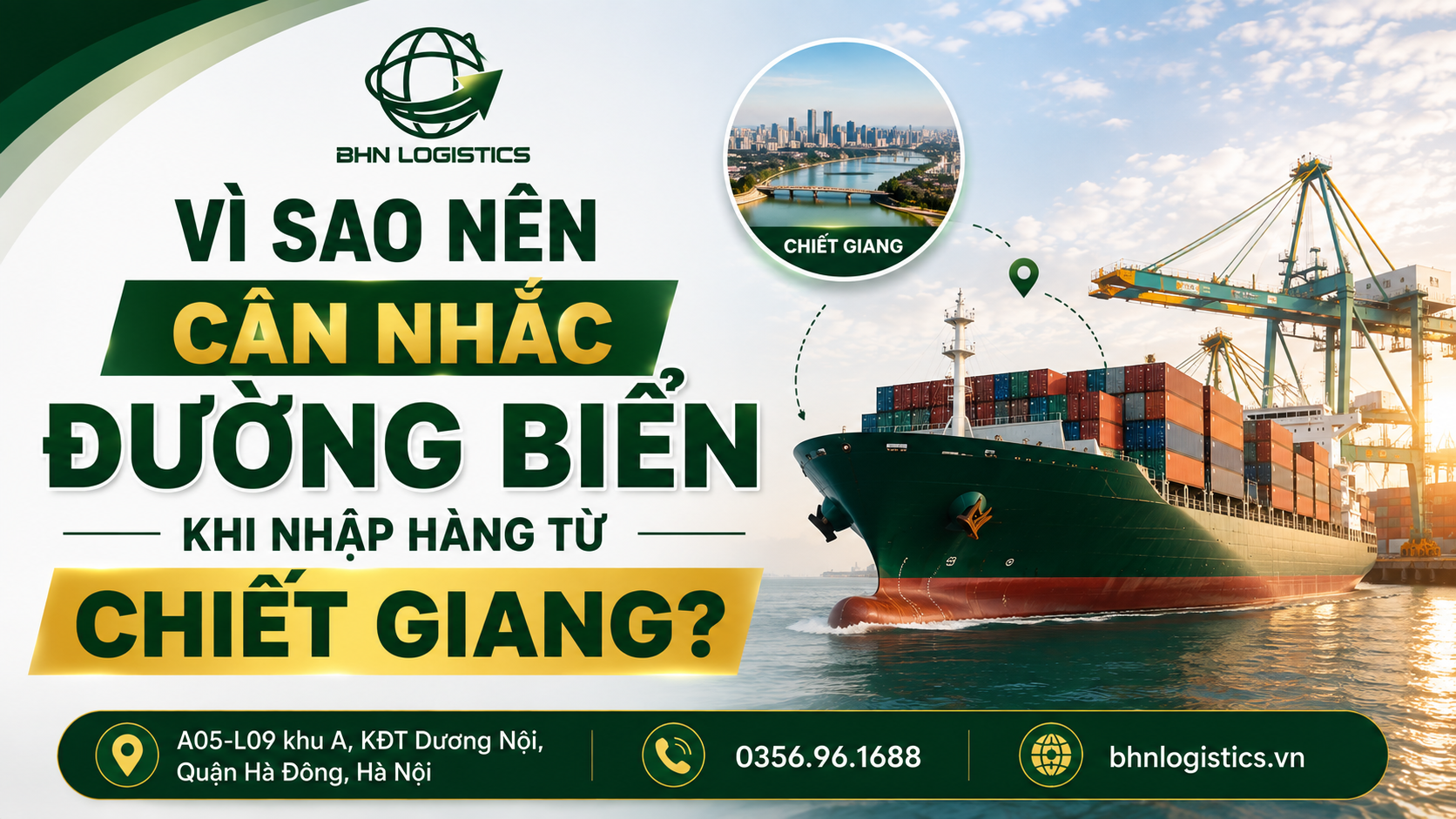 Nhập hàng Trung Quốc từ Chiết Giang bằng đường biển phù hợp với doanh nghiệp có sản lượng hàng lớn