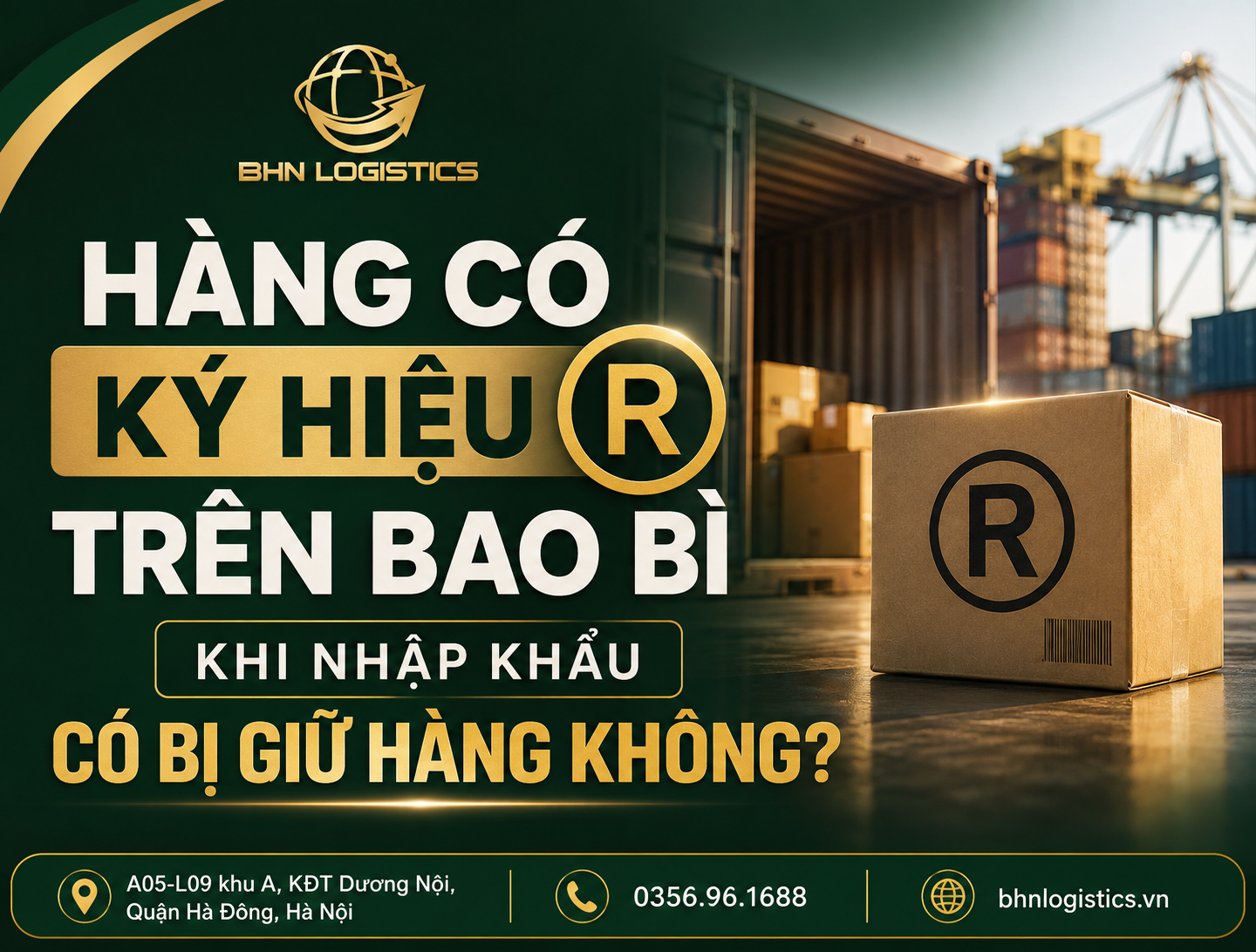 Nhập khẩu hàng có ký hiệu ® không đồng nghĩa hàng hóa chắc chắn bị Hải quan giữ lại.