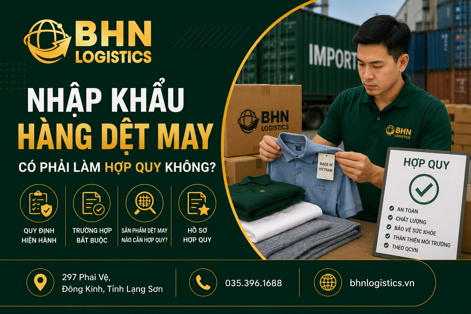 Nhập khẩu hàng dệt may có phải làm hợp quy không?