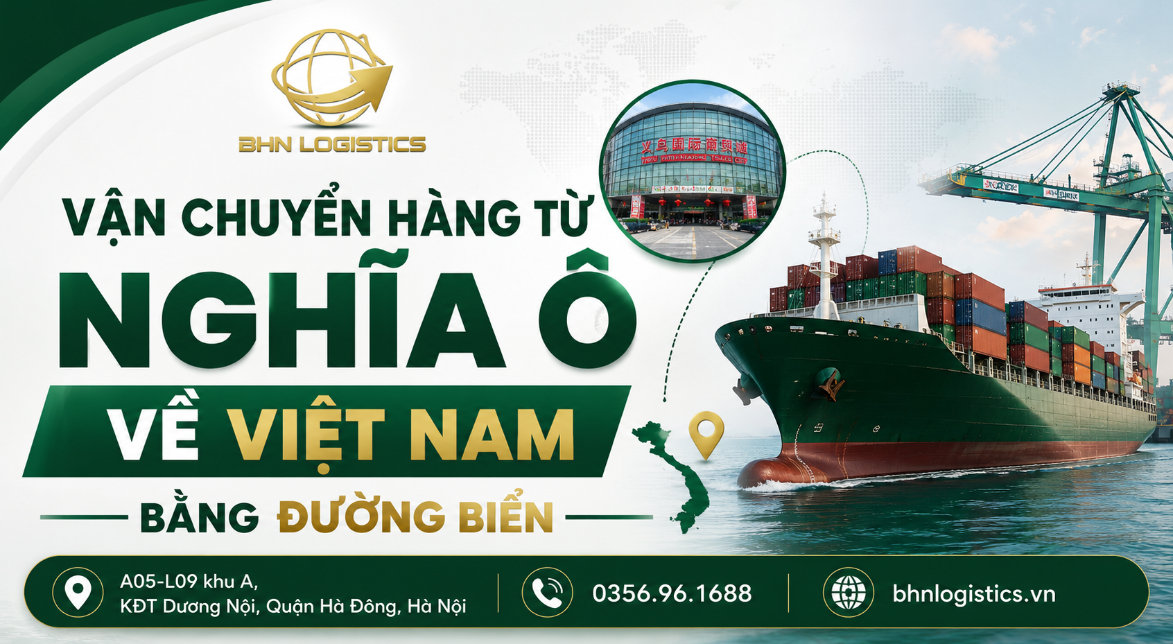Vận chuyển Trung Việt từ Nghĩa Ô về Việt Nam bằng đường biển qua kho Chiết Giang.