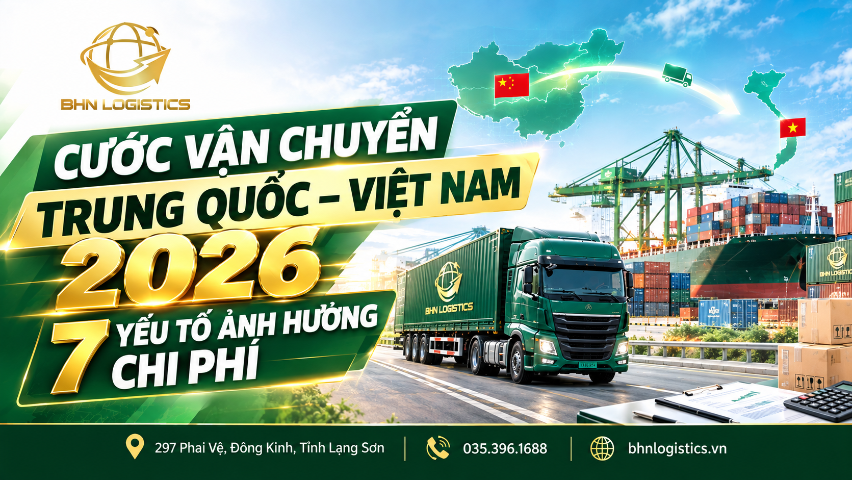 Cước vận chuyển Trung Quốc – Việt Nam phụ thuộc vào tuyến đường và điểm tập kết hàng
