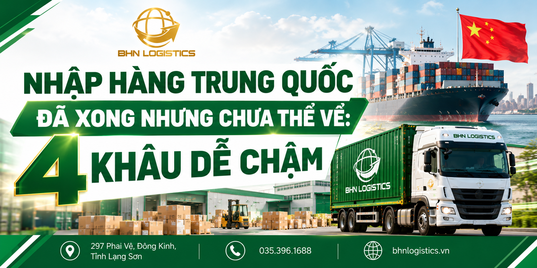 Nhập hàng Trung Quốc đã xong tại xưởng nhưng chưa chắc đã sẵn sàng để vận chuyển về Việt Nam.