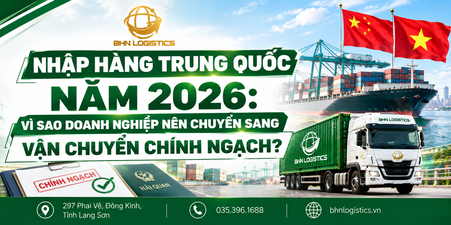 Nhập hàng Trung Quốc chính ngạch với quy trình vận chuyển và thông quan rõ ràng.
