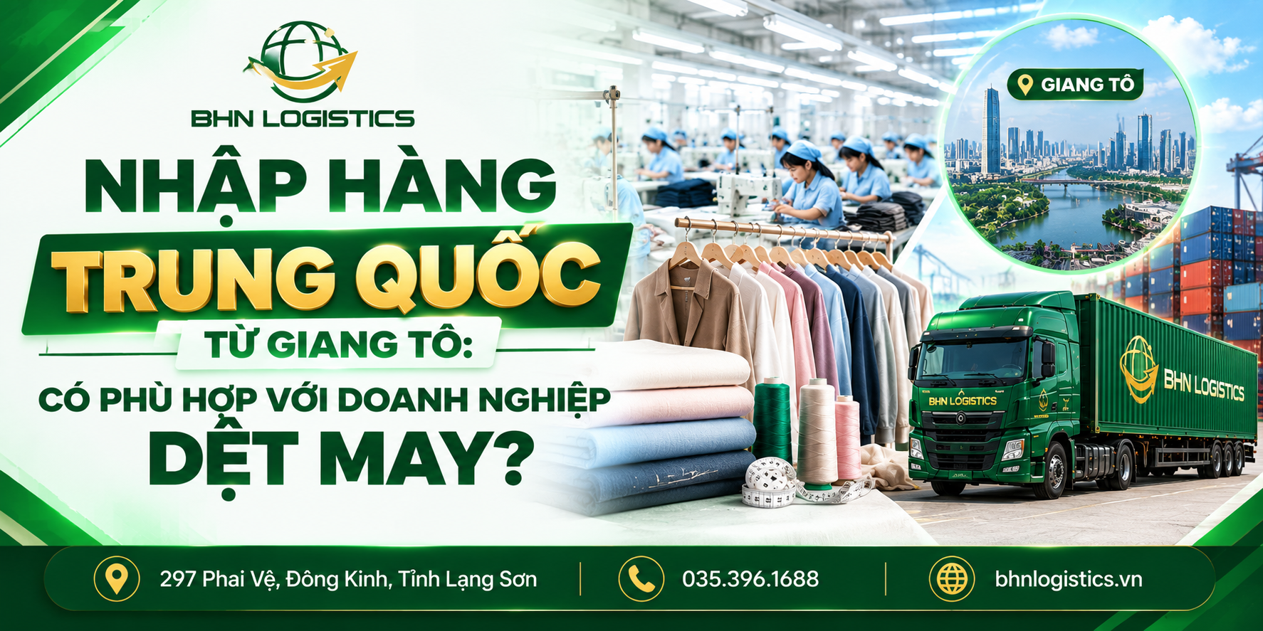 Nhập hàng Trung Quốc từ Giang Tô cho doanh nghiệp dệt may