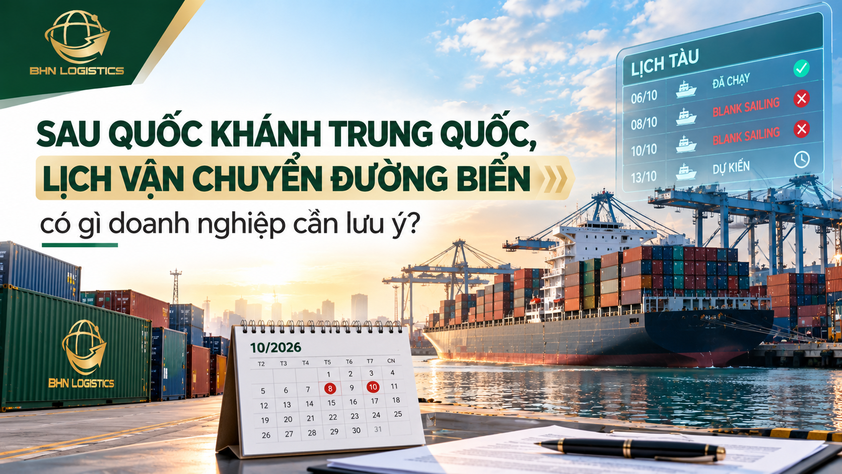 Vận chuyển đường biển Trung Quốc Việt Nam sau Quốc khánh
